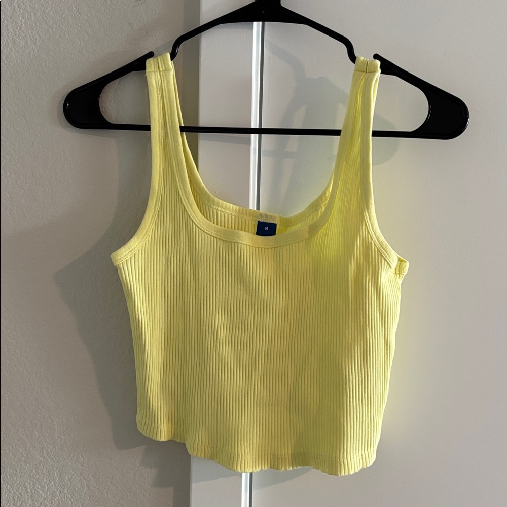 Old Navy Highlighter Yellow Crop Tank